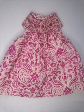 Mother Goose Pink Smocked Halter-Tank Kids Dress SZ 3 months